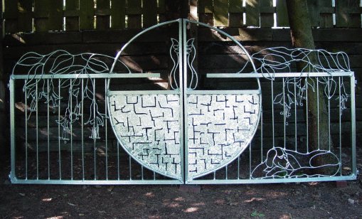 Decorative Gates Photo #2y:'Fuchsia-Tea Garden, with Bo'