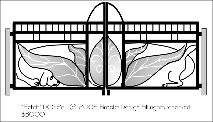Decorative Gates #2e:'Fetch' digital drawing
