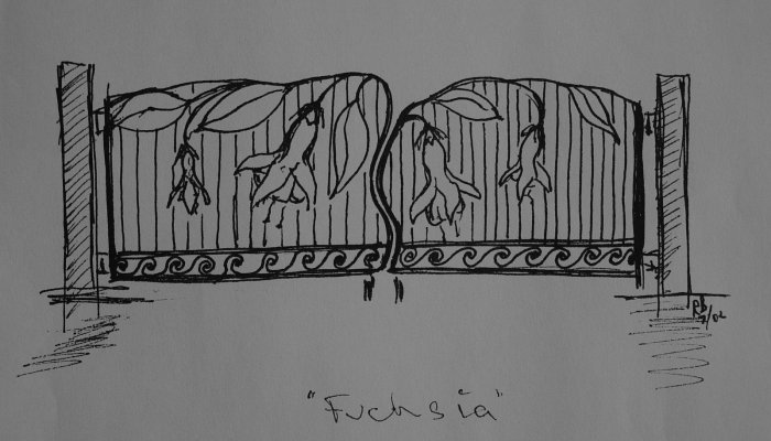 Decorative Gates #2t:'Fuchsia, II'