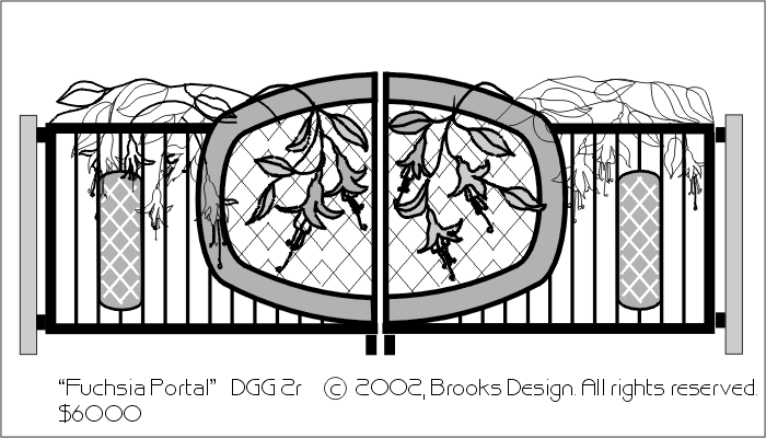 Decorative Gates #2r:'Fuchsia Portal' digital drawing
