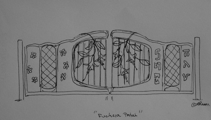 Decorative Gates #2r:'Fuchsia Portal'