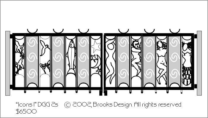Decorative Gates #2s:'Icons, I' digital drawing