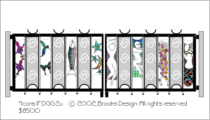 Decorative Gates #2u:'Icons, II' digital drawing
