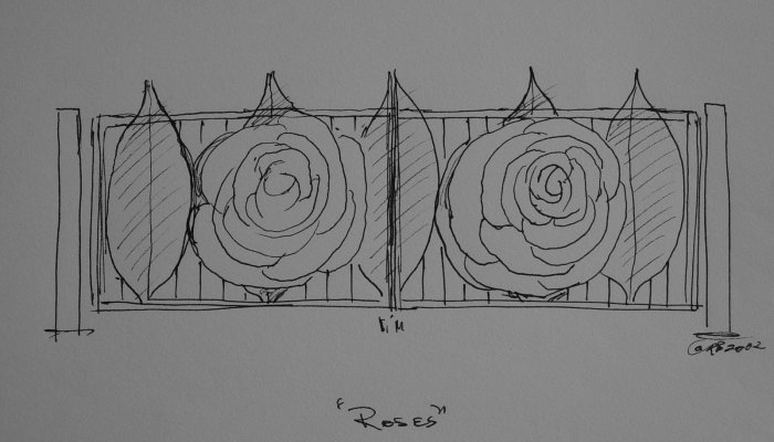 Decorative Gates #2f:'Roses'